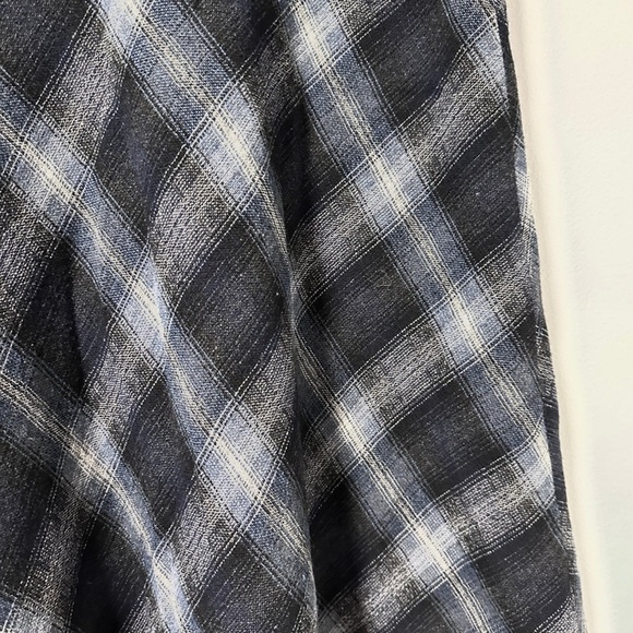 Pendleton Blue Gray Plaid Wool Blend Midi Skirt Size 8 Cabincore Academia EUC - Picture 8 of 11